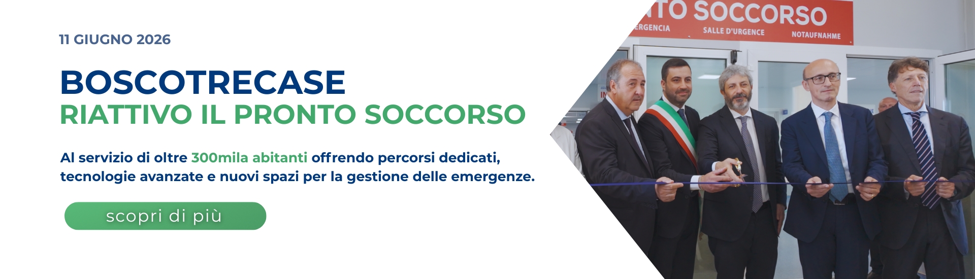 <p>Riaperto il pronto soccorso dell'ospedale Boscotrecase</p> - 