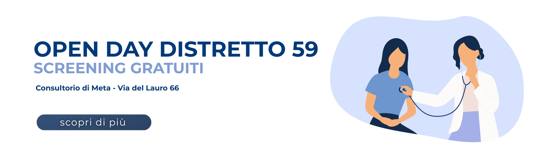 <p>Screening oncologici gratuiti: l’ASL Napoli 3 Sud invita i cittadini a partecipare all’Open Day di Meta</p> - 